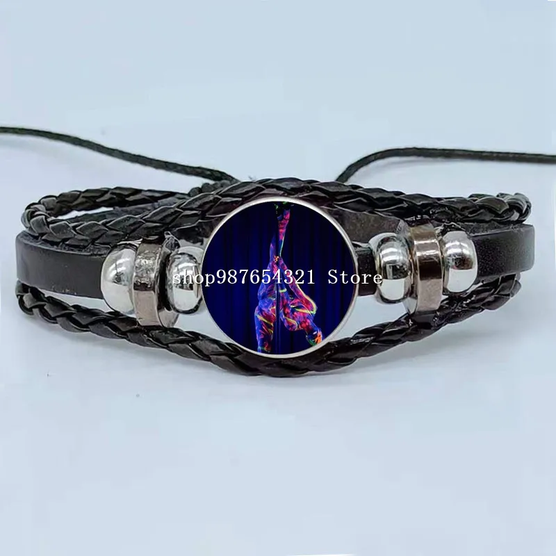 Модный браслет с изображением шеста для танца фитнеса очаровательный