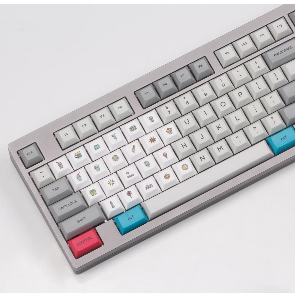 IDOBAO 22 ключ Серый Белый 1u Dsa Keycaps Dye Sub PBT персональный художественный узор электроника для механической 60% настройки клавиатуры геймера