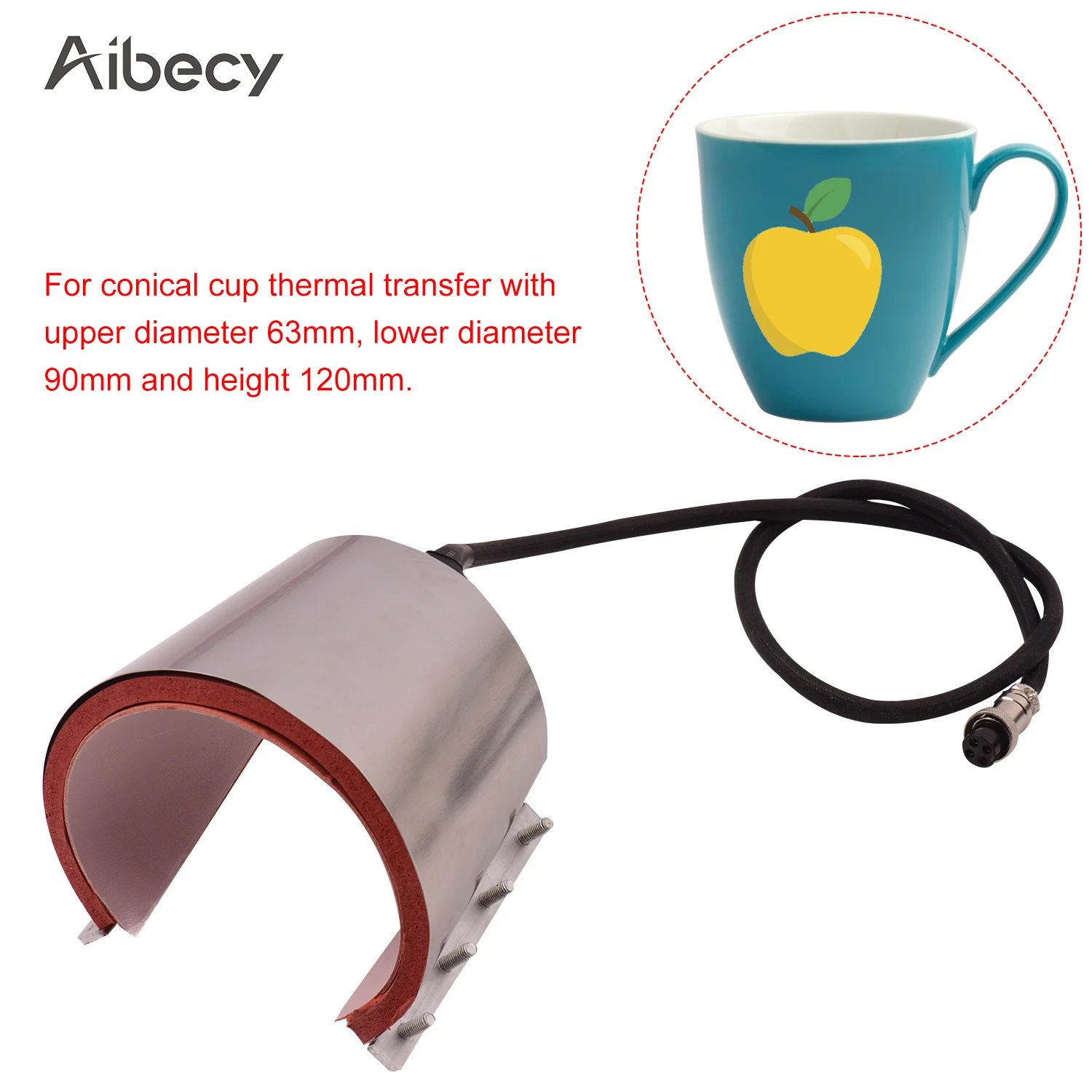 Aibecy конусная кружка чашка нагревательная передача насадка силикагель 12 унций 110