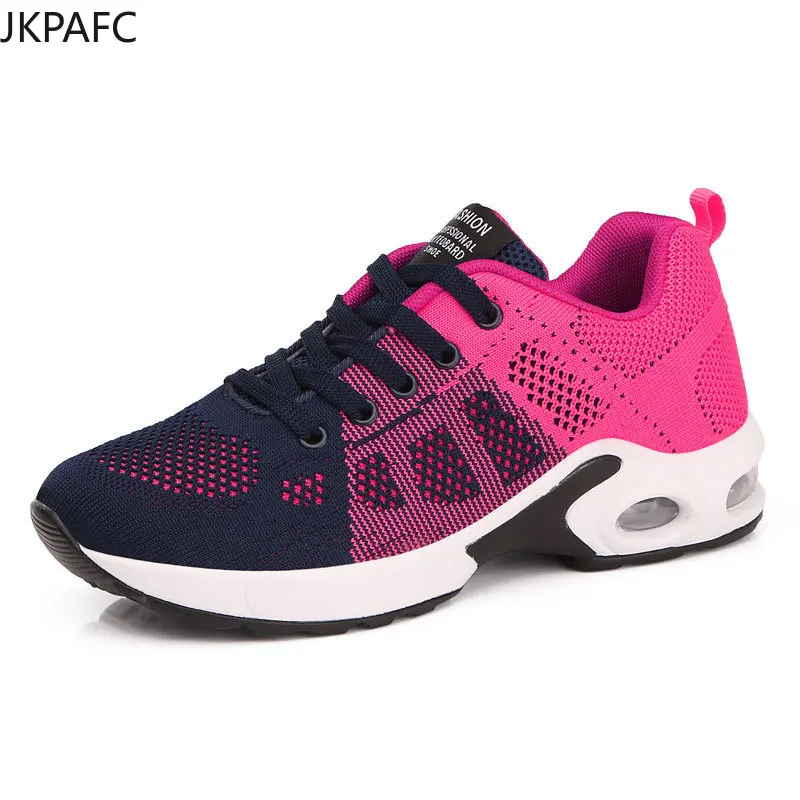 

2021 summer new flying woven mesh women's shoes sports casual shoes Korean fashion breathable air cushion running shoes