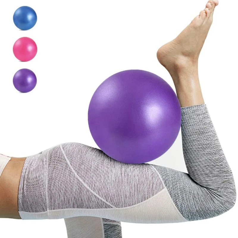 

25cm Pilates Ball Mini Exercise Ball Resistant Balls with Inflatable Straw for Yoga Pilates Exercise Training Gym