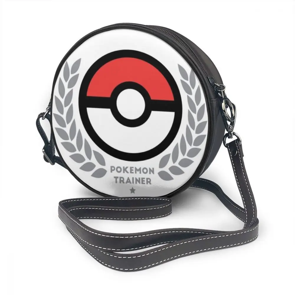 Pokemon Наплечная Сумка с медалью Love кожаная сумка для подростков шоппер женские сумки трендовые женские Мини Многоцелевой круглая сумка - Цвет: Pokemon Trainer