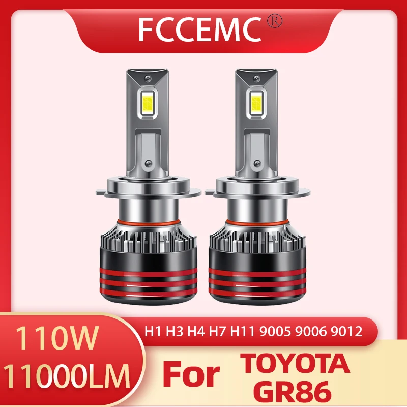 

For Toyota GR86 2PCS LED 11000LM Car Headlight Bulb H7 H8 H9 H11 Car Lights 9005 HB3 9006 HB4 Auto Lamps 6000K LED Bulb 12V Lamp
