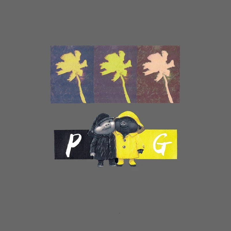 Симпатичные термоклейкие нашивки в виде свиньи с надписью сделай сам|Заплатки| |