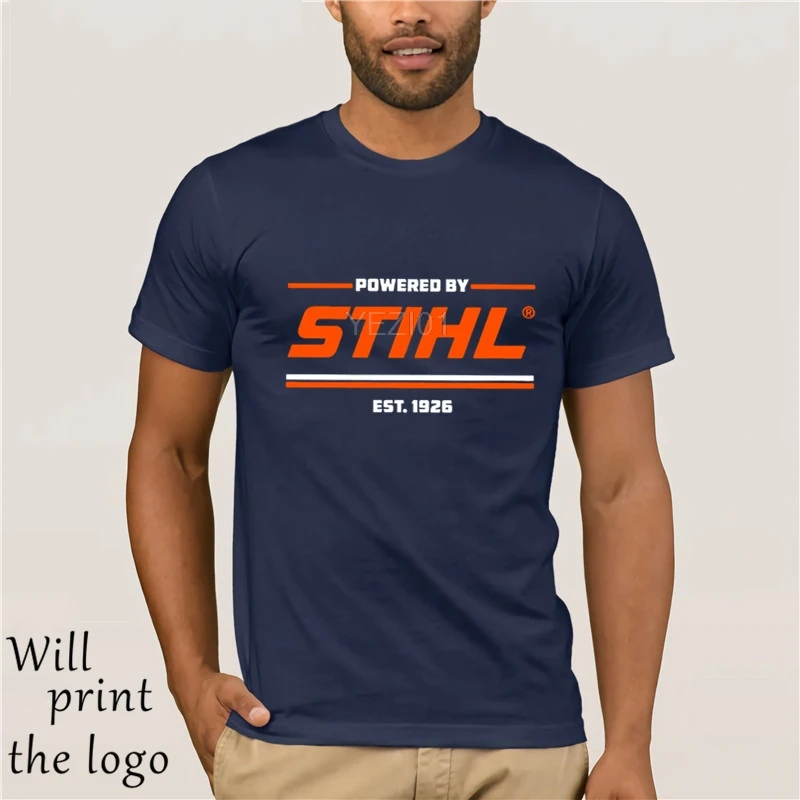 Новинка футболка Stihl с Бензопилой триммеры для дерева Мужская мужская мода