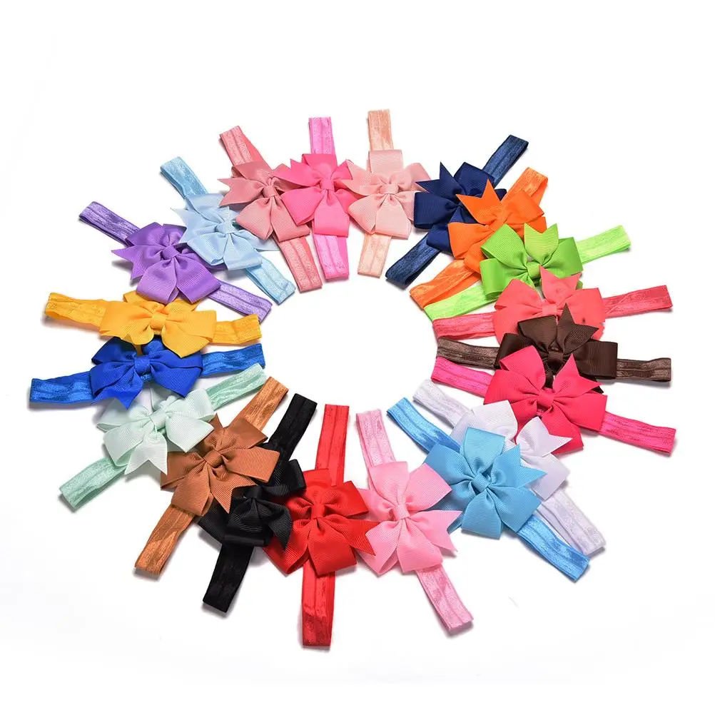 Лента для волос эластичная с бантом 20 шт./лот|Аксессуары девочек| |