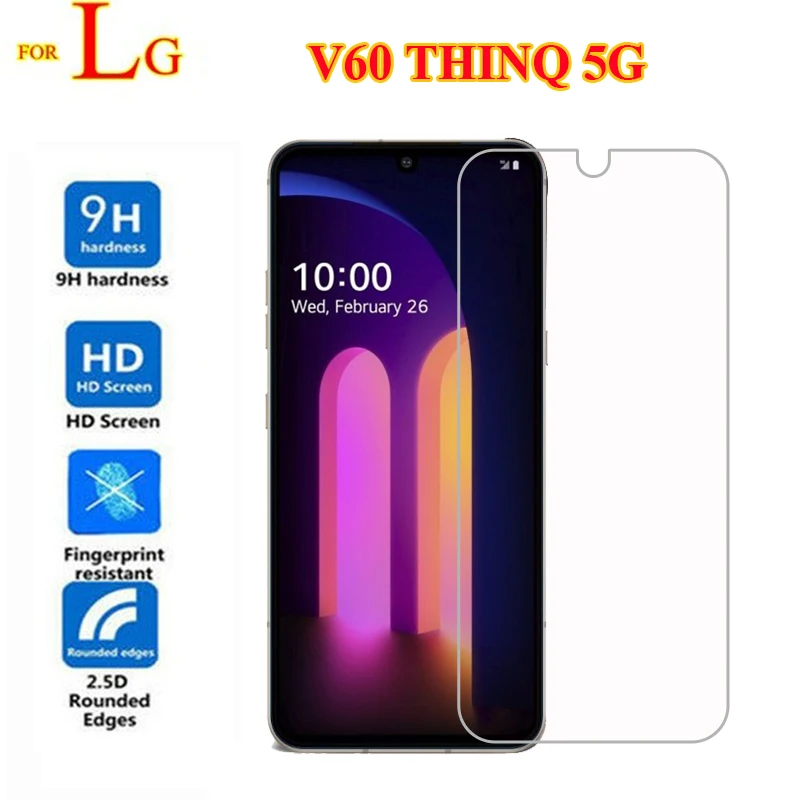Закаленное стекло для LG V60 ThinQ 5G защита экрана 9D Защитное Cristal LMV600EA Pelicula de vidro |
