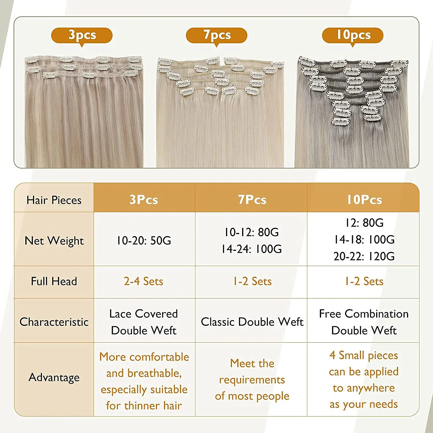 Полностью блестящие кружевные заколки для наращивания человеческие волосы