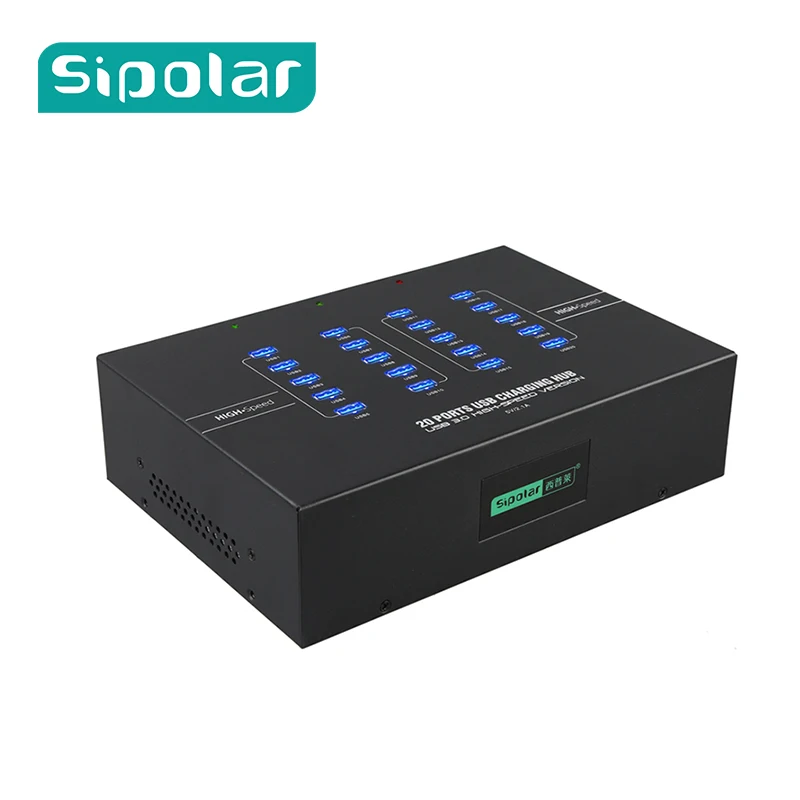 Sipolar 20 портовый USB концентратор 3 0 с передачей данных и зарядным устройством.