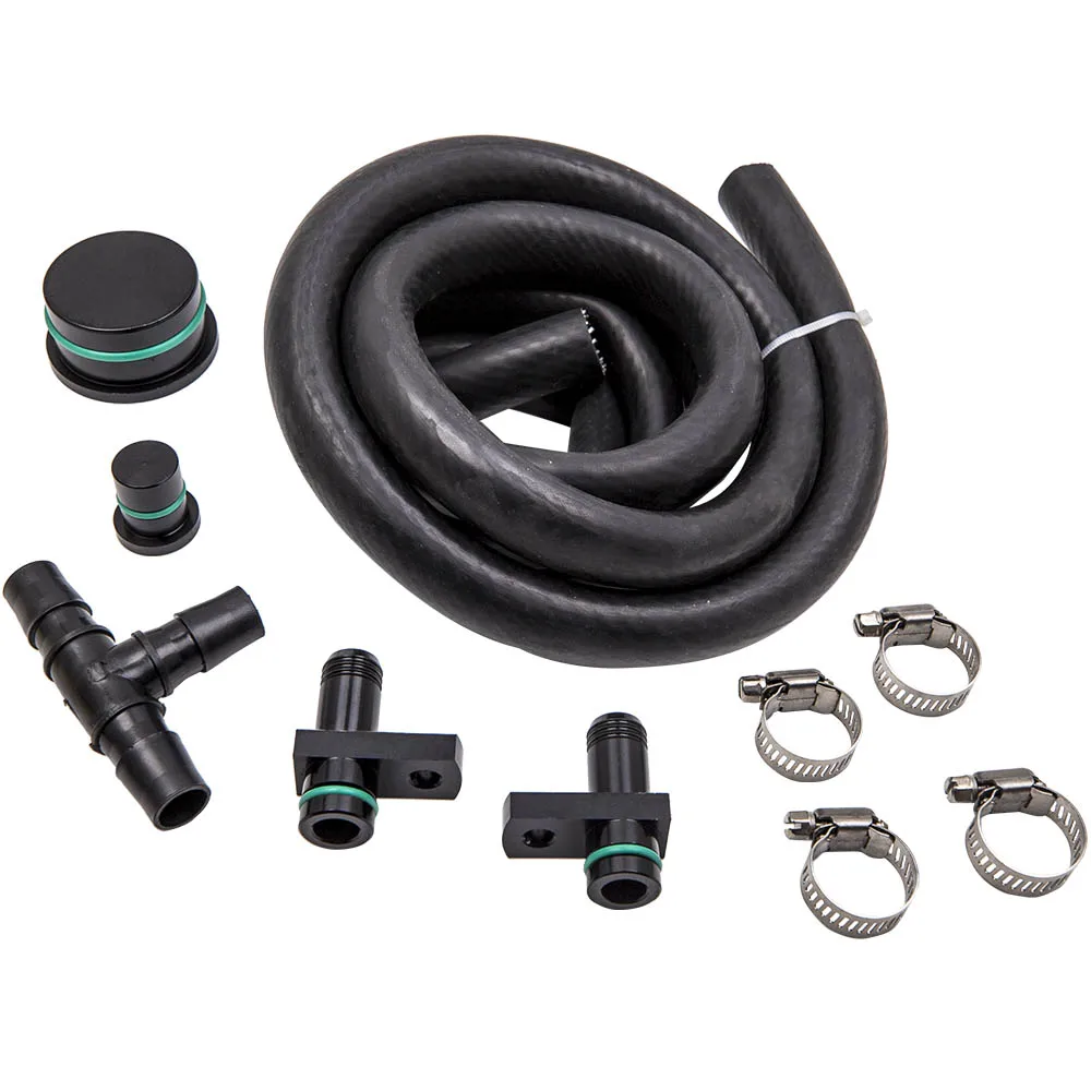 Новый PCV Reroute комплект w/8 футов шланг и резонатор разъем для GM 6.6L Duramax LLY LBZ 2004 2010| |