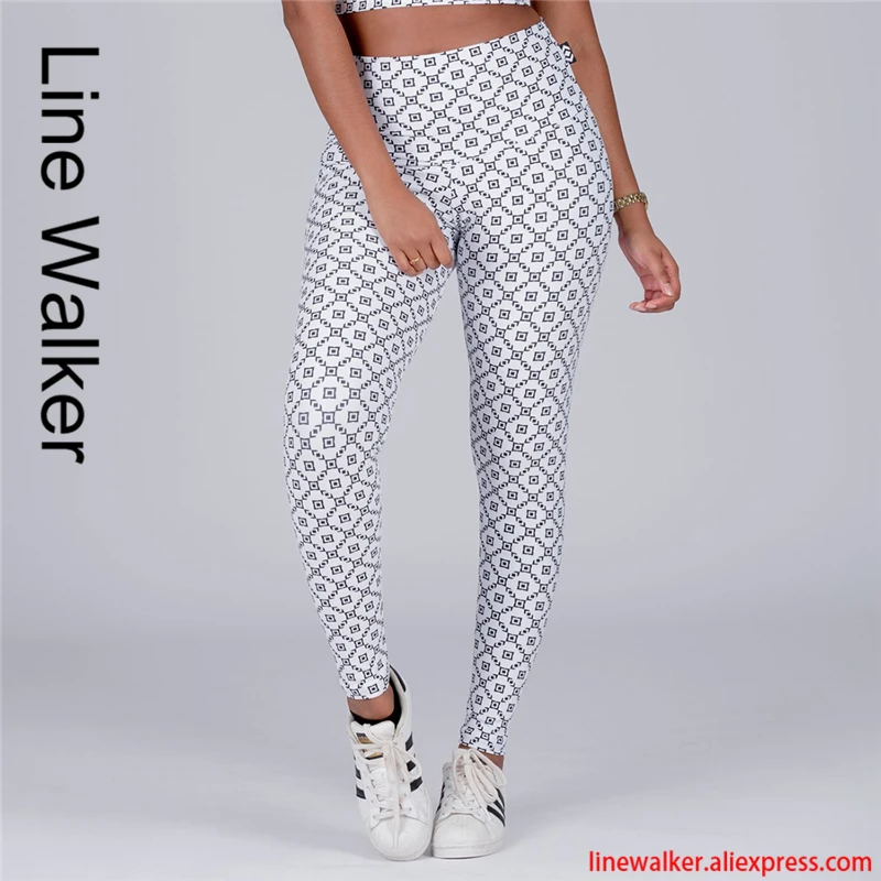 Женские леггинсы с высокой талией мини-леггинсы геометрическим рисунком для