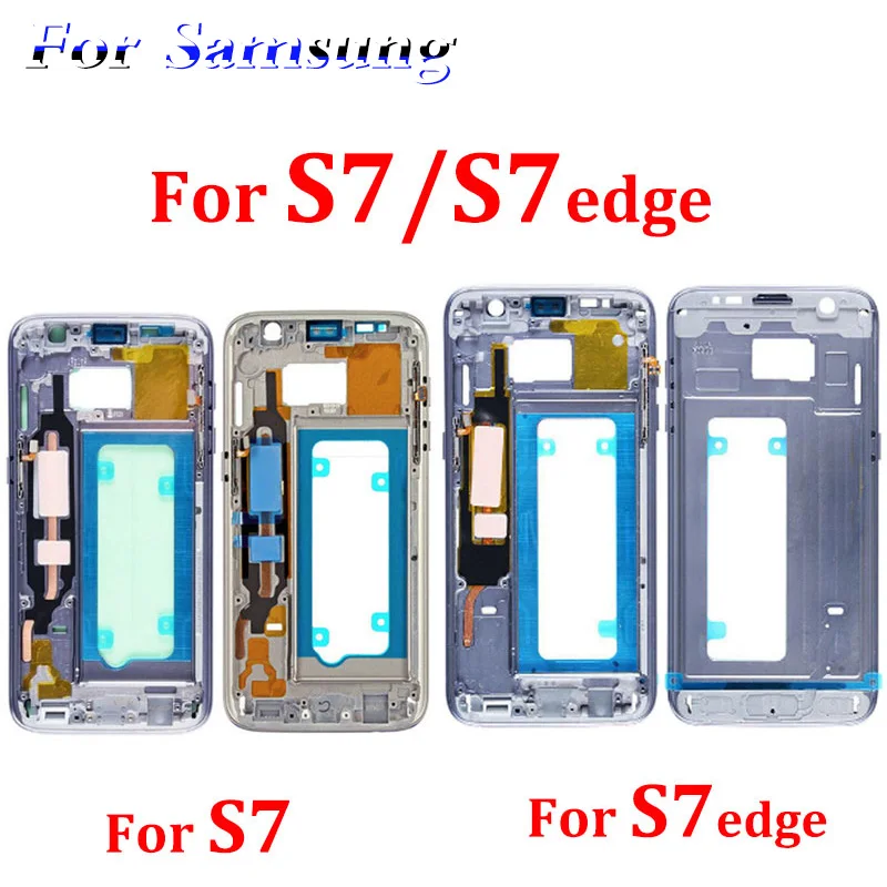Для Samsung Galaxy S7 G930F edge G935F средняя пластина рамка Корпус Шасси со всеми маленькими