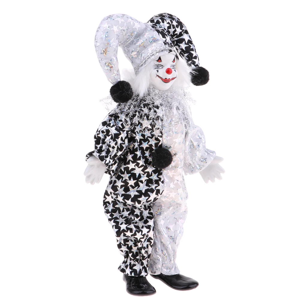 23cm Funny Shining Star Clothes Clown Man Doll Chrismas Ornaments Gifts