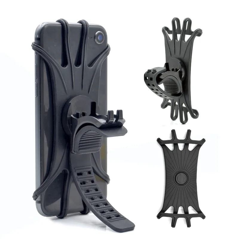 

Universal Bicycle Mobile Phone Holder Cradle Stand Silicone Clamp For Bike Travel Outdoor Mount Bracket Phone Holder For iPhone
