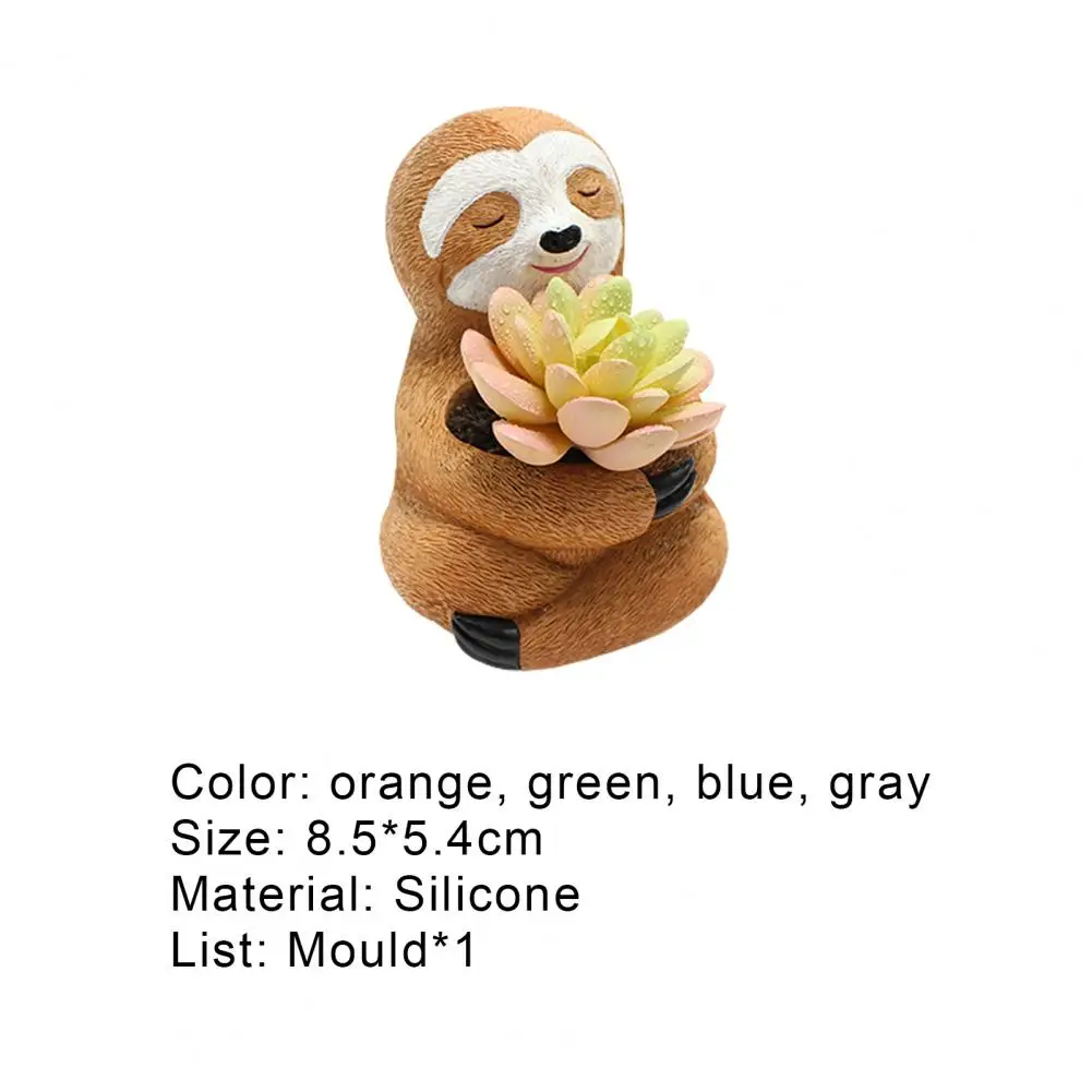

1pcHome Art Sculpture Resin Planter Flower Hole Art Sculpture Planter Cartoon sloth bear vase home decoration personality