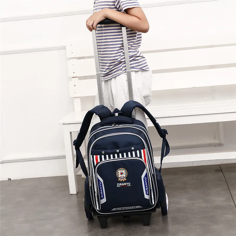 Колеса съемный школьный рюкзак-тележка 2/6/большой емкости детские школьные сумки