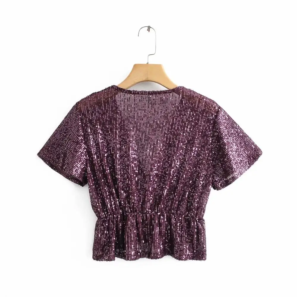 Новинка 2020 женская сексуальная блуза с v-образным вырезом Повседневная Блузка