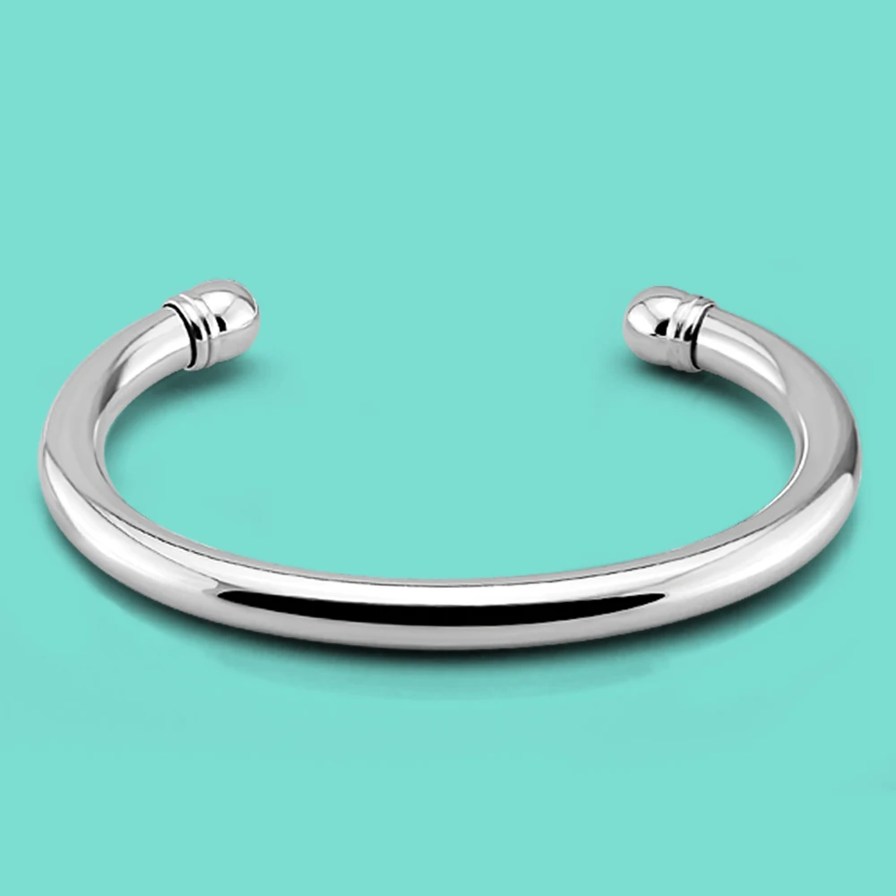 Классический оригинальный серебряный браслет унисекс серебро 925 пробы Женский