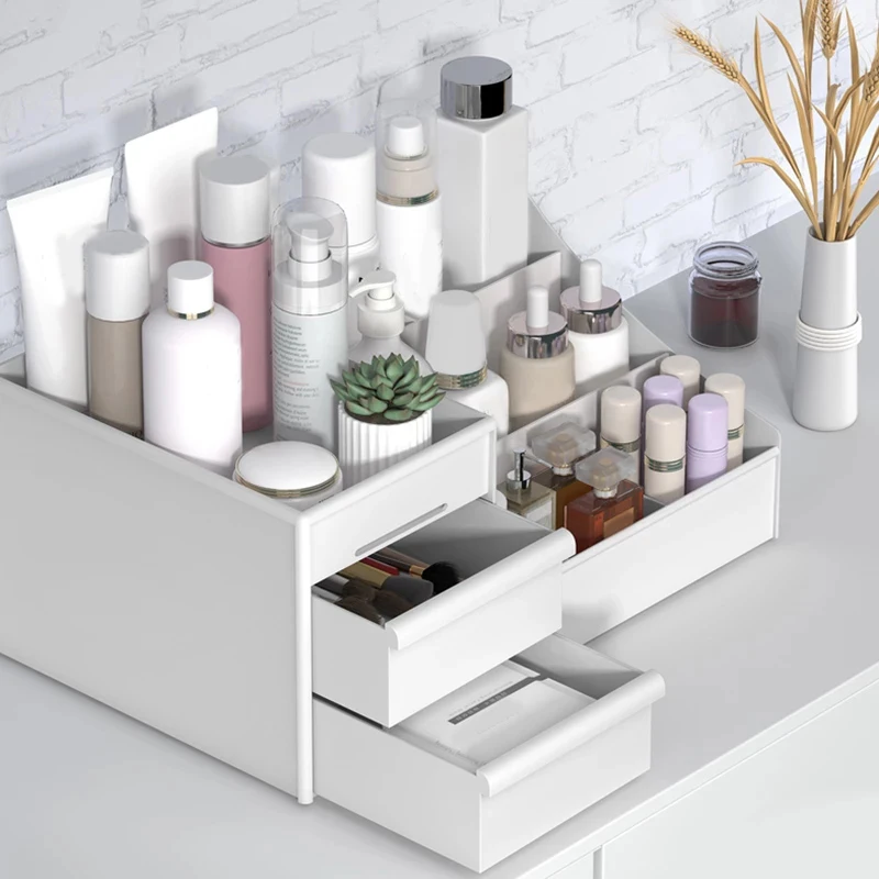 

Large Capacity Cosmetic Storage Box Makeup Drawer Organizer Jewelry Nail Polish Makeup Container Desktop Sundries Storage Box