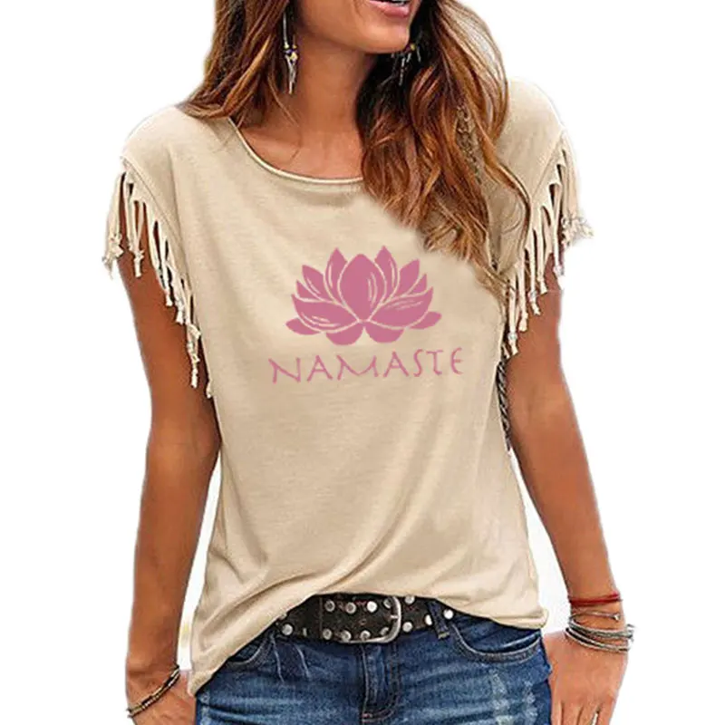 2021 модная женская одежда Намасте принт женское платье из хлопка кисточки