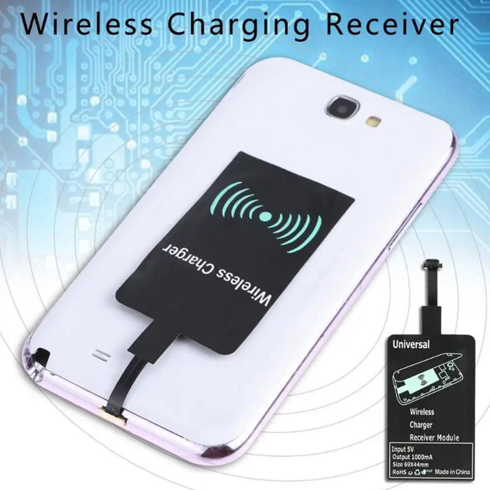 Qi Беспроводное зарядное устройство приемник зарядный адаптер Pad катушка для iphone