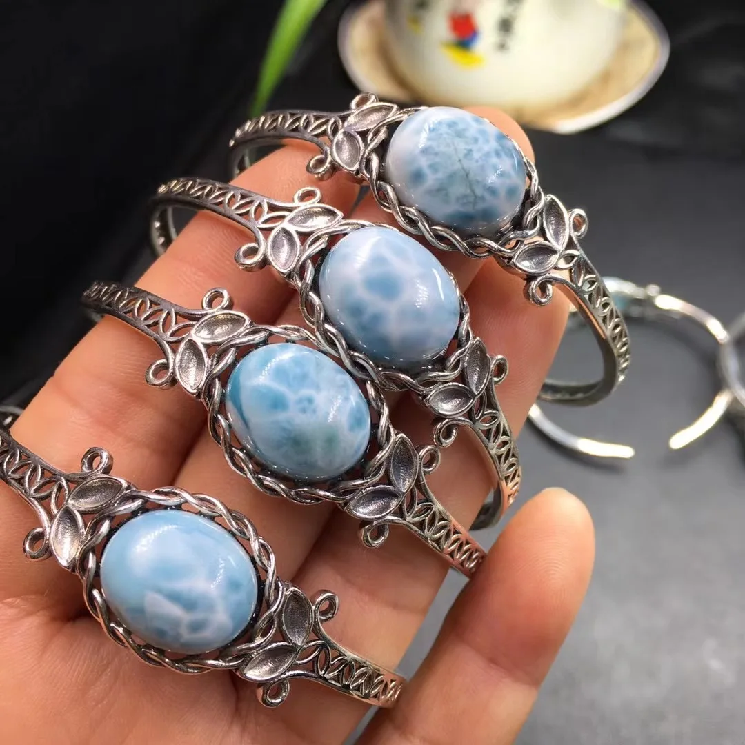 Женский браслет из серебра 925 пробы с кабошоном | Украшения и аксессуары