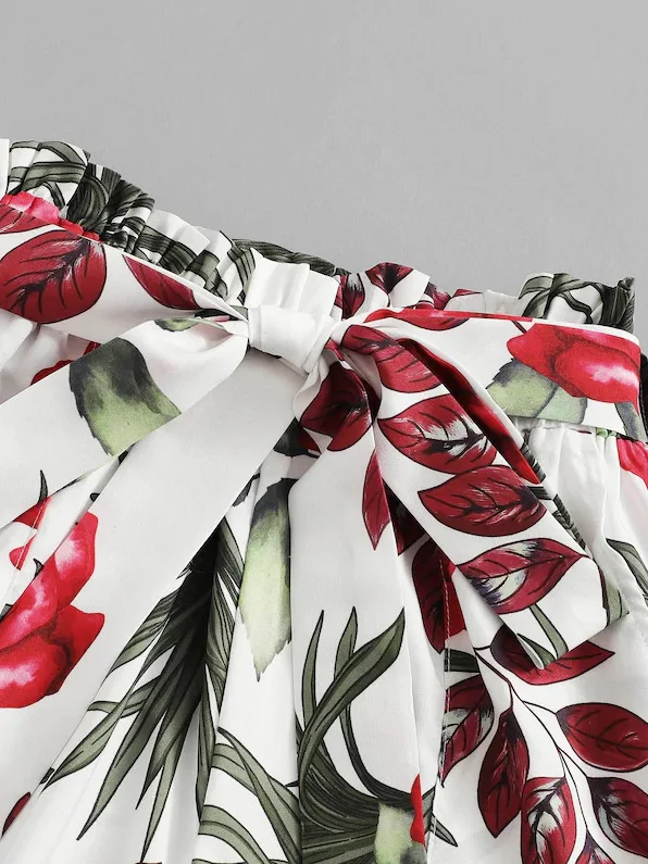 Летние женские удобные шорты с высоким принтом 2019 в стиле бохо высокой талией