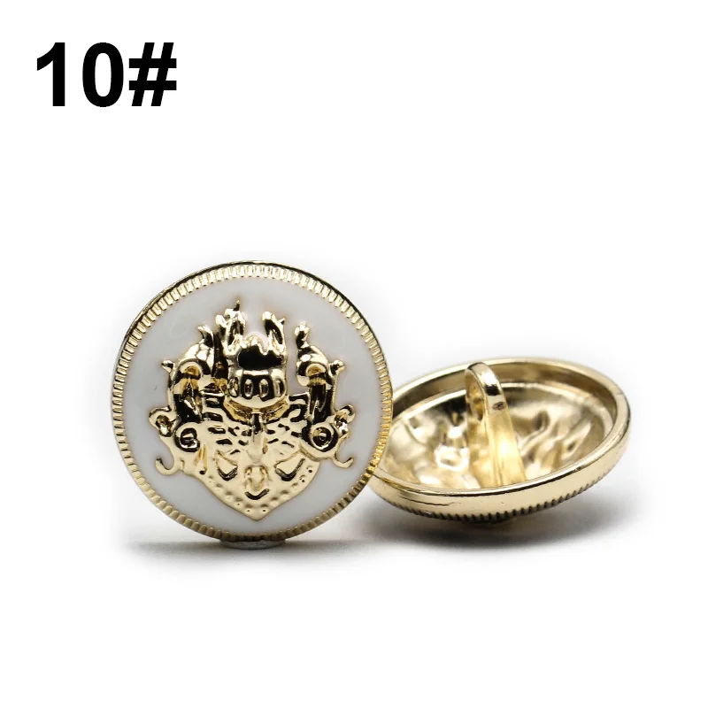 point oil button 10 6 шт 10-28 мм Золотой золотистые металлические пуговицы одежды пальто швейные принадлежности, пуговицы для одежды ремесел в черный горошек для девочки, масляной кнопки - Цвет: point oil button 10