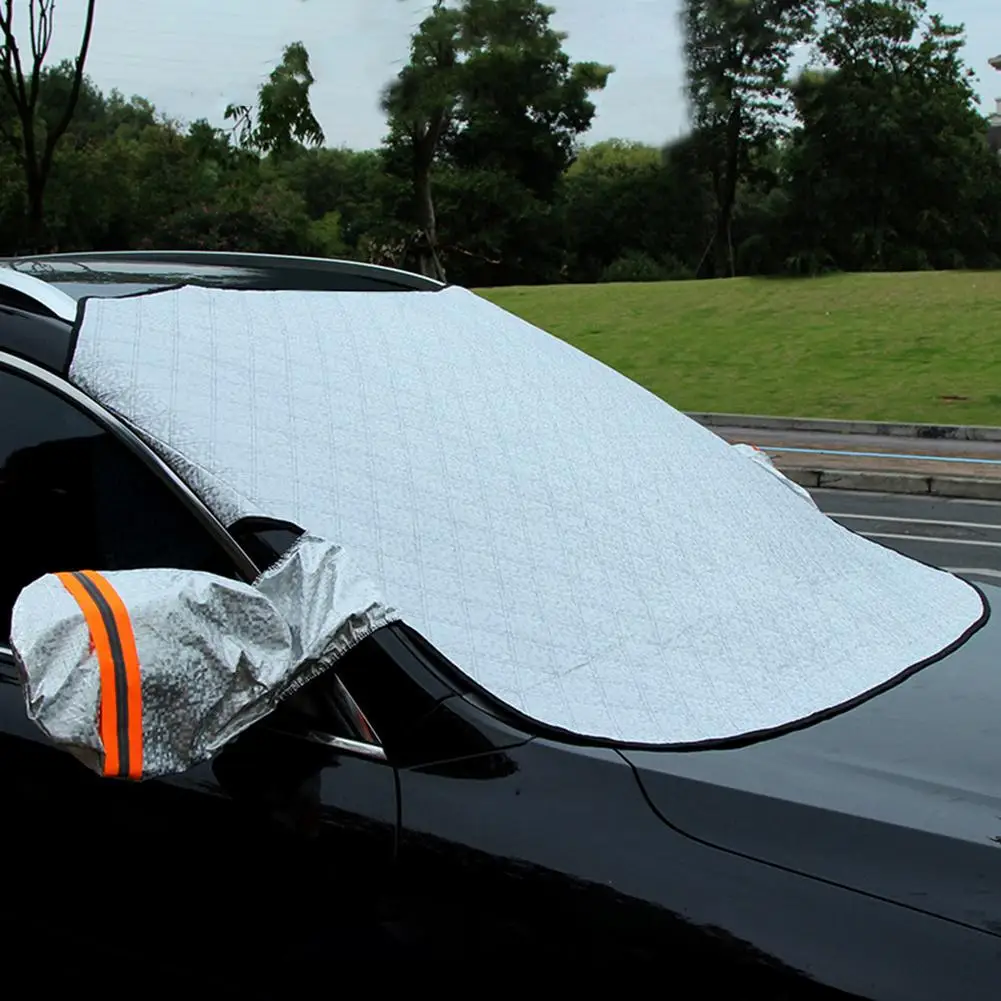 

Universal Ice Removal With Magnetic Edges Rearview Mirror Covers Thicker Windshield Winter Cover Car Windshield Snow Cover