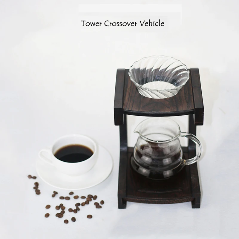 Многоразовый набор фильтров для кофе из массива дерева ручная работа держатель