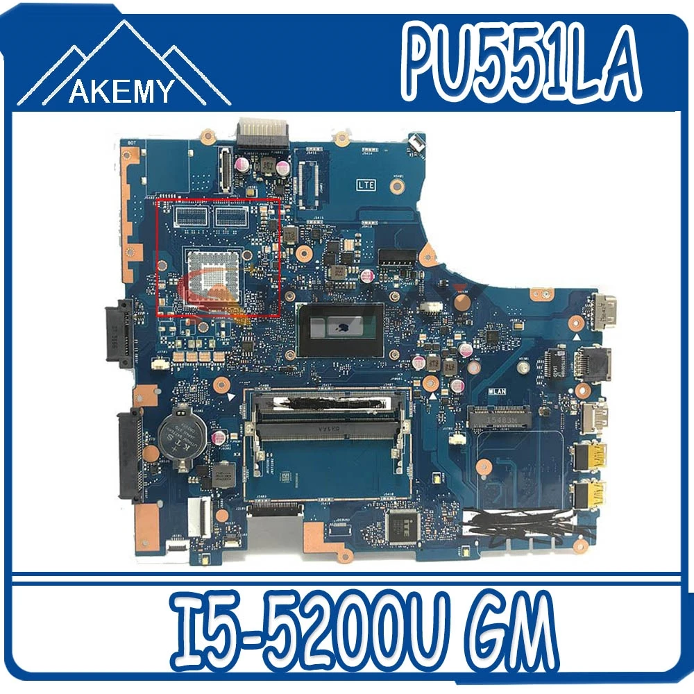 

Akemy PU551LA материнская плата для ноутбука Asus PU551LA PU551LD PU551L PRO551L протестированный Оригинал материнская плата I5-5200U GM
