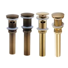 Высококачественный Круглый стильный смеситель для ванной комнаты в сборе, выдвижной сток из нержавеющей стали Пробка для раковины ванной комнаты без перелива, 1 шт.