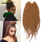 Сенегальские вьющиеся синтетические накладные волосы для косичек, волосы оптом, черный жук, коричневый, Омбре, 12 прядейупаковка Reshowbeauty