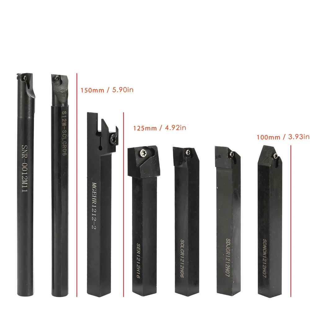 Хвостовик 12 мм 7 шт. с голубым карбидом стандартный набор сделай сам