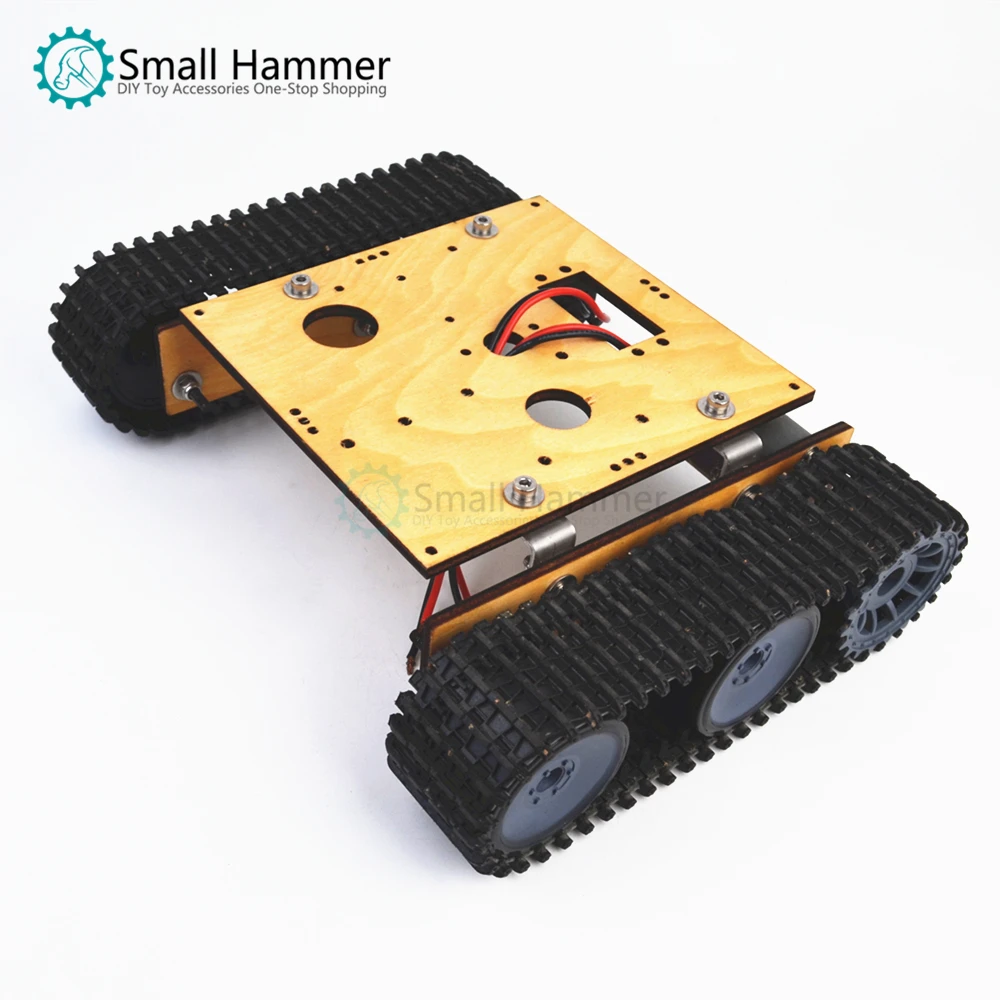 Деревянный Танк робот шасси DC9-12V гусеничный Автомобиль DIY arduino монтажный комплект