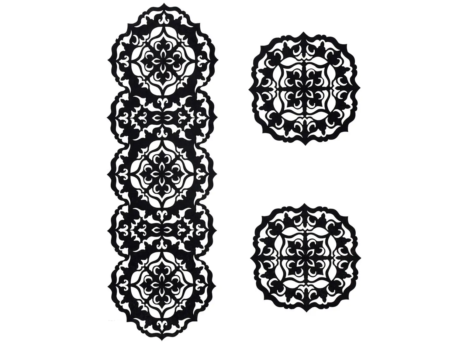 

Luxury Star Velvet Living Room Set 3 Piece Black