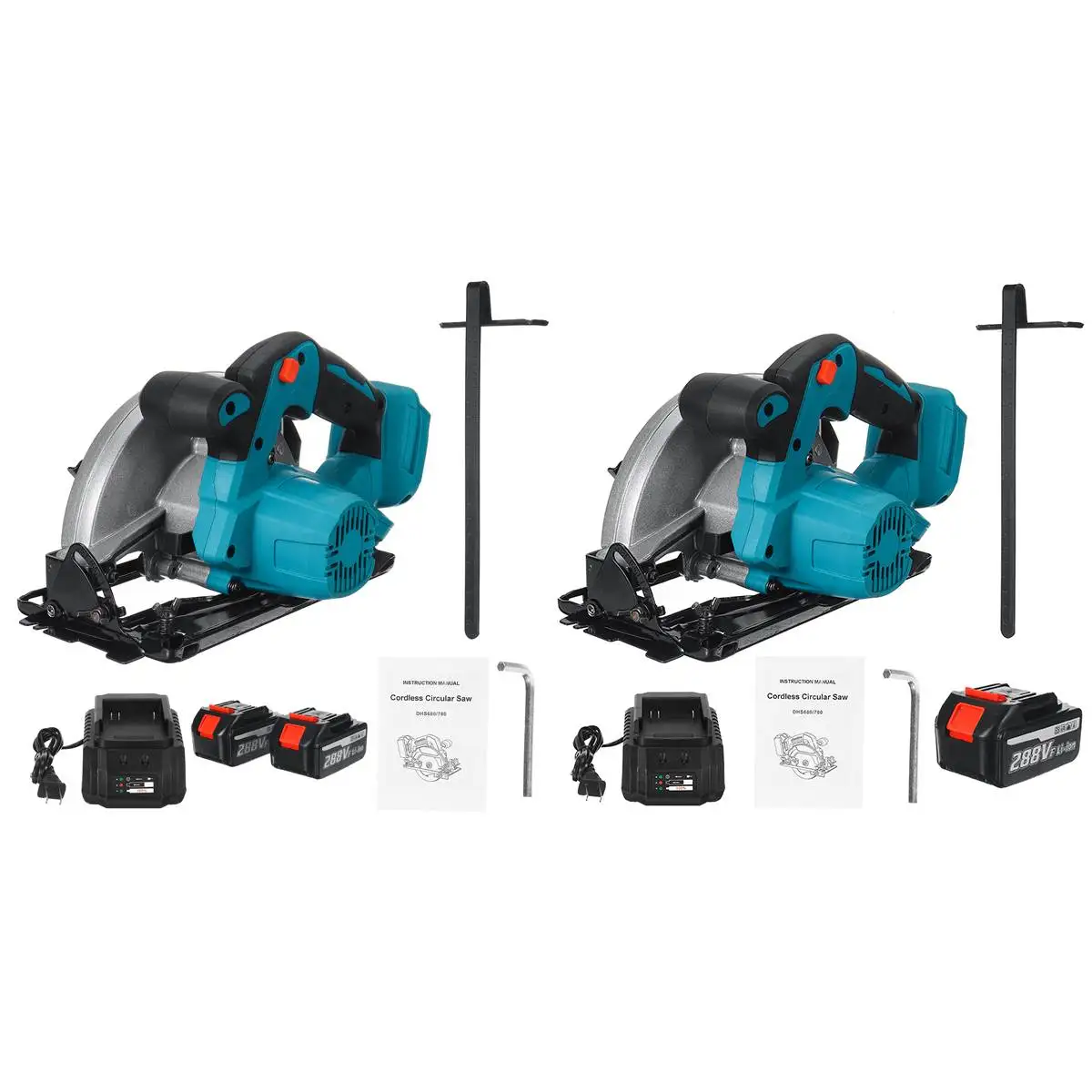 

3800RPM 288VF Battery Electric Circular Saw Cutting Machine Handle Power Work Heavy Duty Wood Steel Cutting Tools