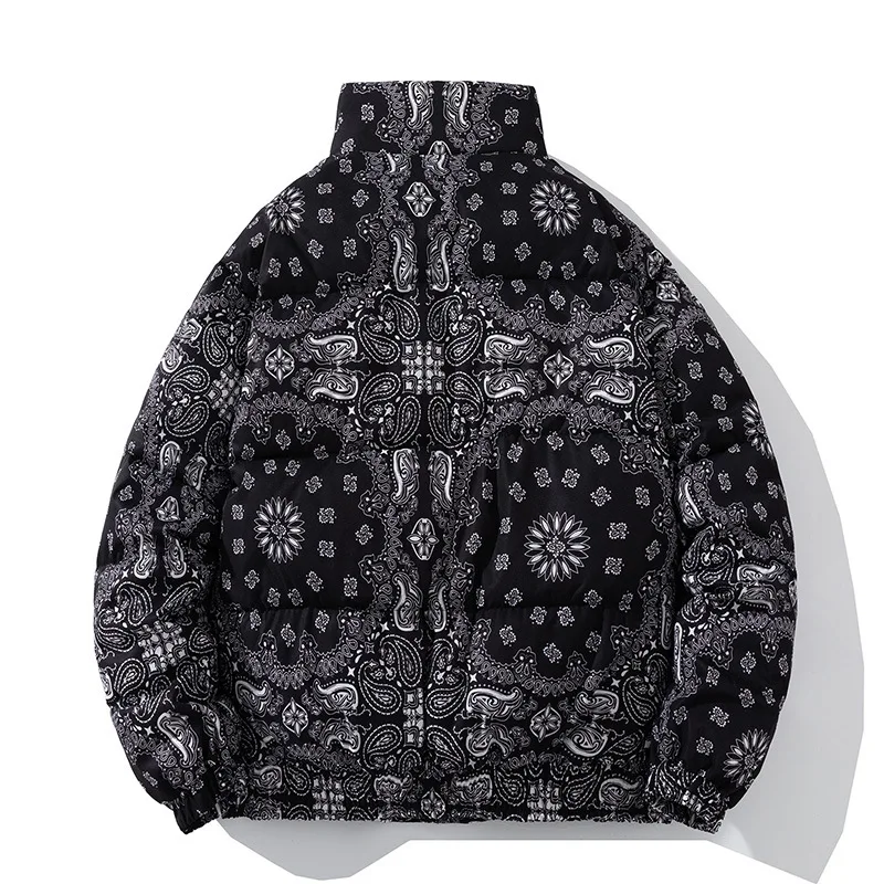 Lovers Wear Cashew Flower Cotton Clothes Men's Tide Brand Ins Winter Thick Loose Cotton Clothes Bread Clothes Korean Jacket