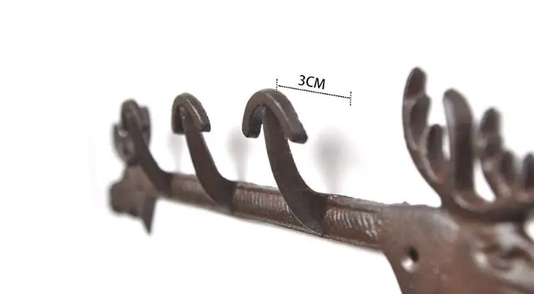 LCH винтажный стиль железный арт олень Давида ткань крючок держатель для ключей