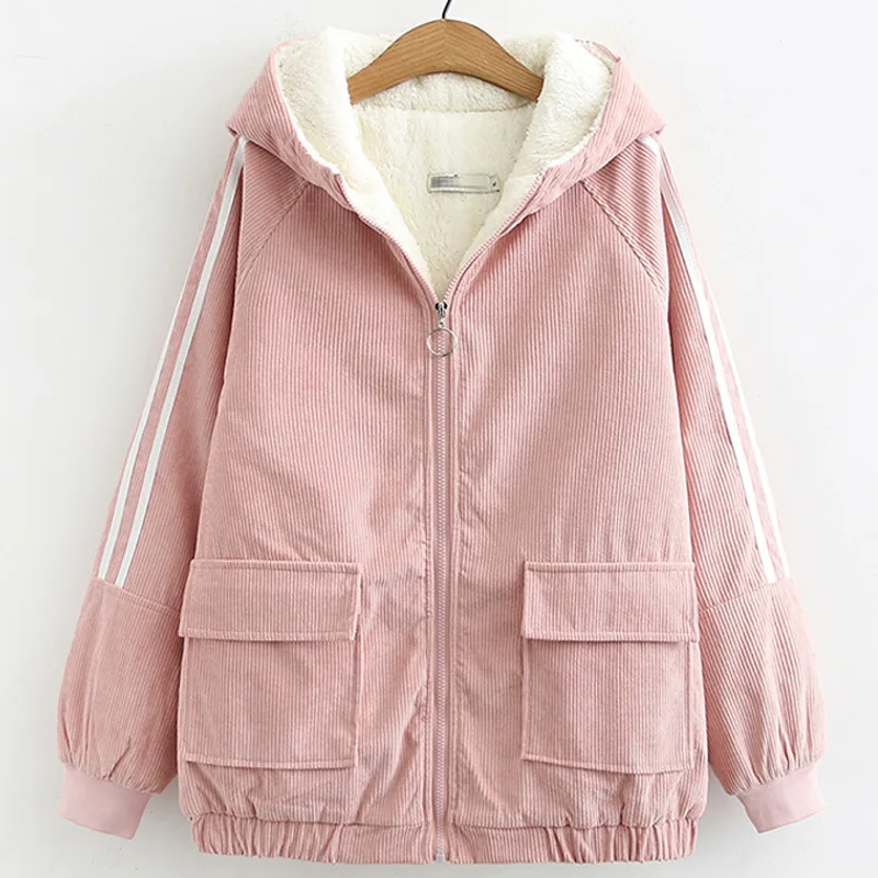 

Женское хлопковое пальто, зимняя куртка, Женская Вельветовая хлопковая верхняя одежда, зимние Бархатные толстые теплые куртки, пальто на мо...