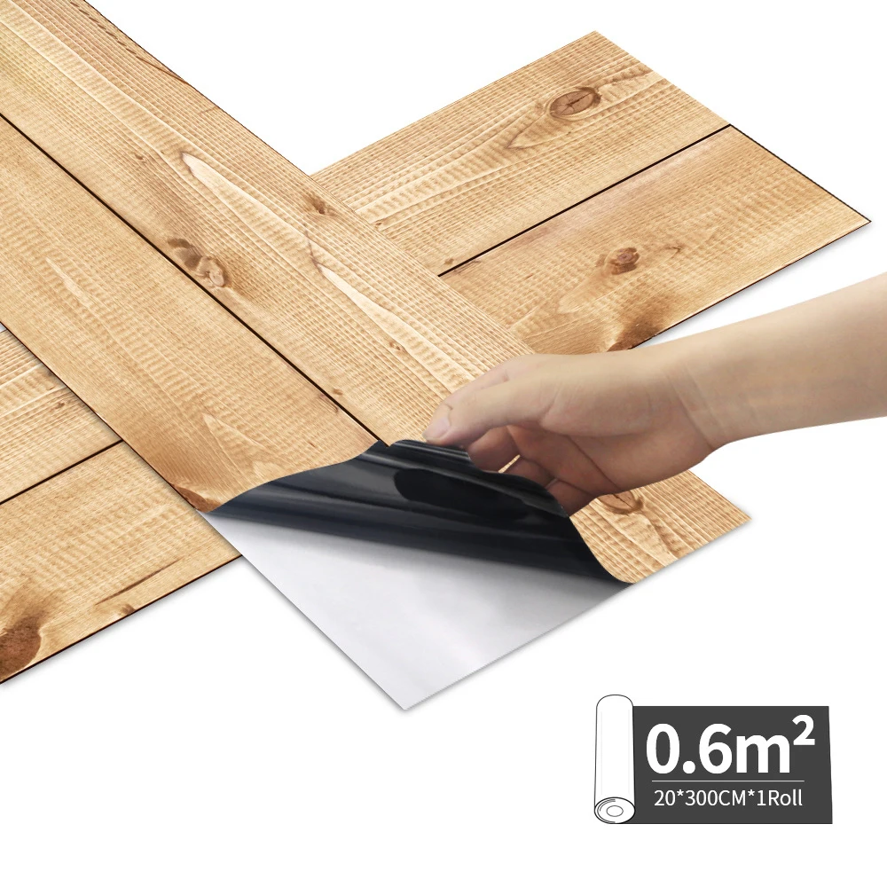 wood grain floor sticker diy self adhesive vinyl floor waterproof wall stickers for kitchen living room bathroom home decoration free global shipping