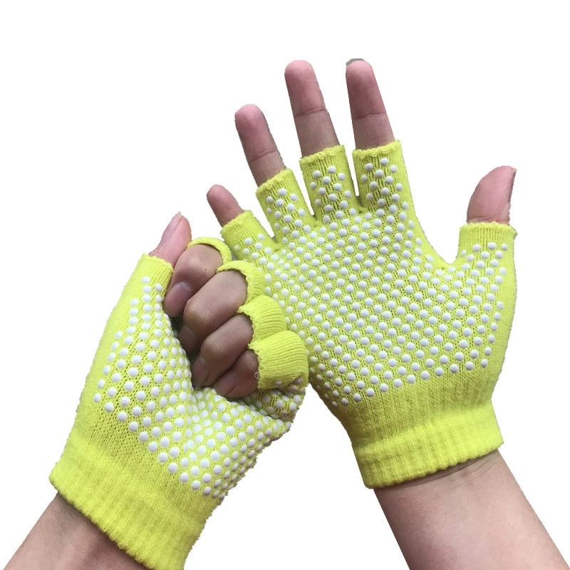 

4Pair Yoga Sports Gloves Breathable Glove for Womens Fitness Yoga Pilates Autumn and Winter Half Finger Gloves