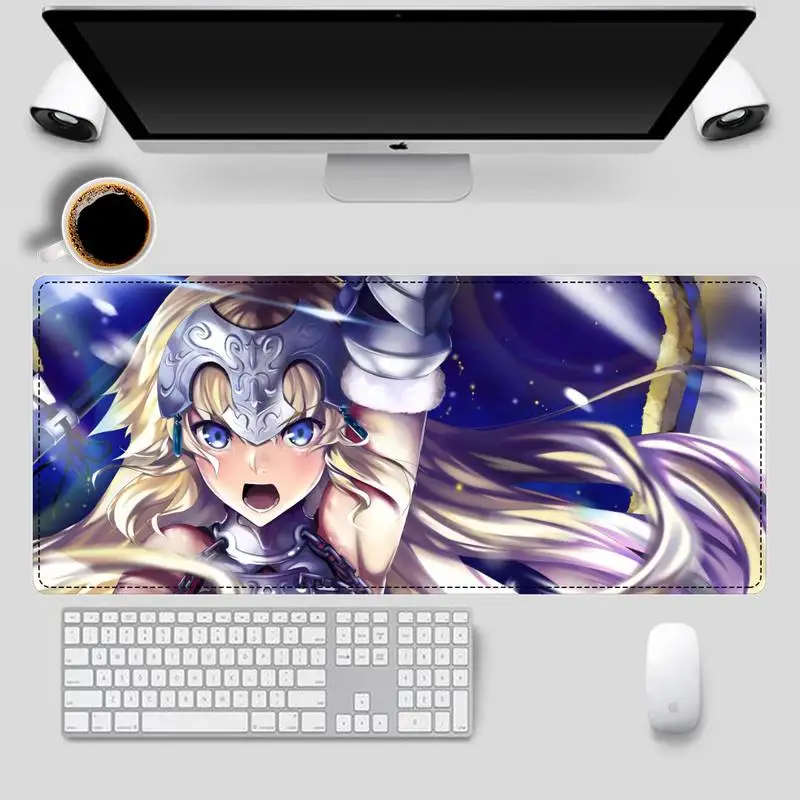 

Trendy Black Saber Joan of Arc Beauty Girls Gaming Mouse Pad Gamer Keyboard Maus Pad Desk Mouse Mat Game Accessories for cs go