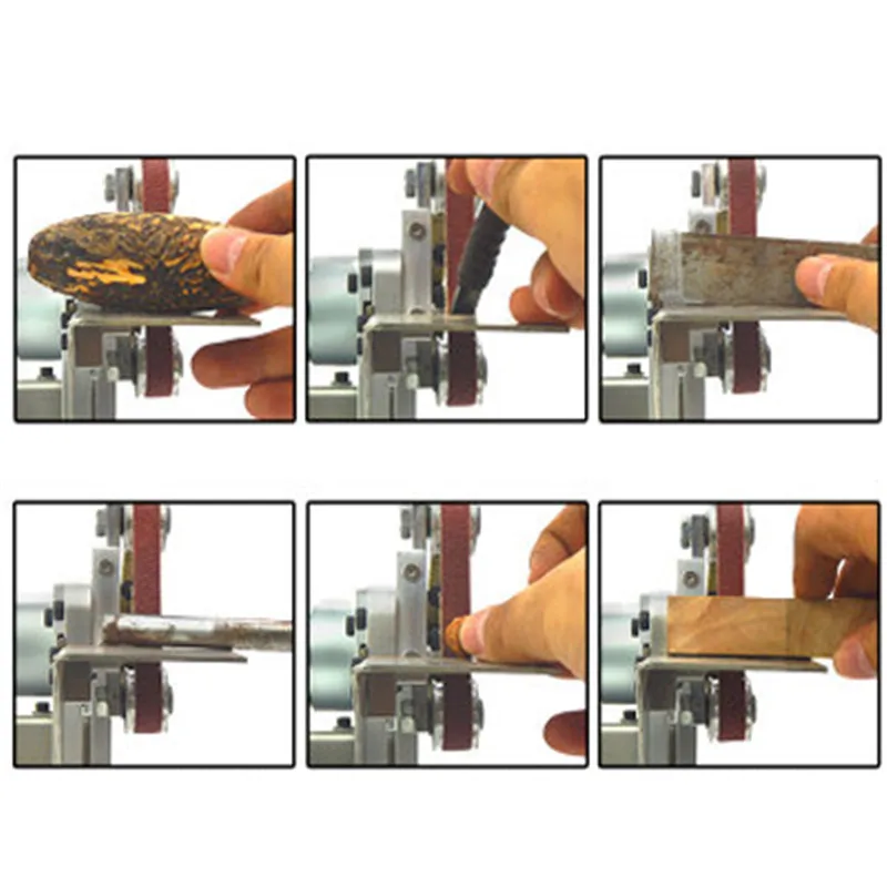 

Small Belt Machine Desktop Home DIY Polishing Grinding Machine Fixed Angle Sharpening Blade Mini Power Tools Adjustable Speed