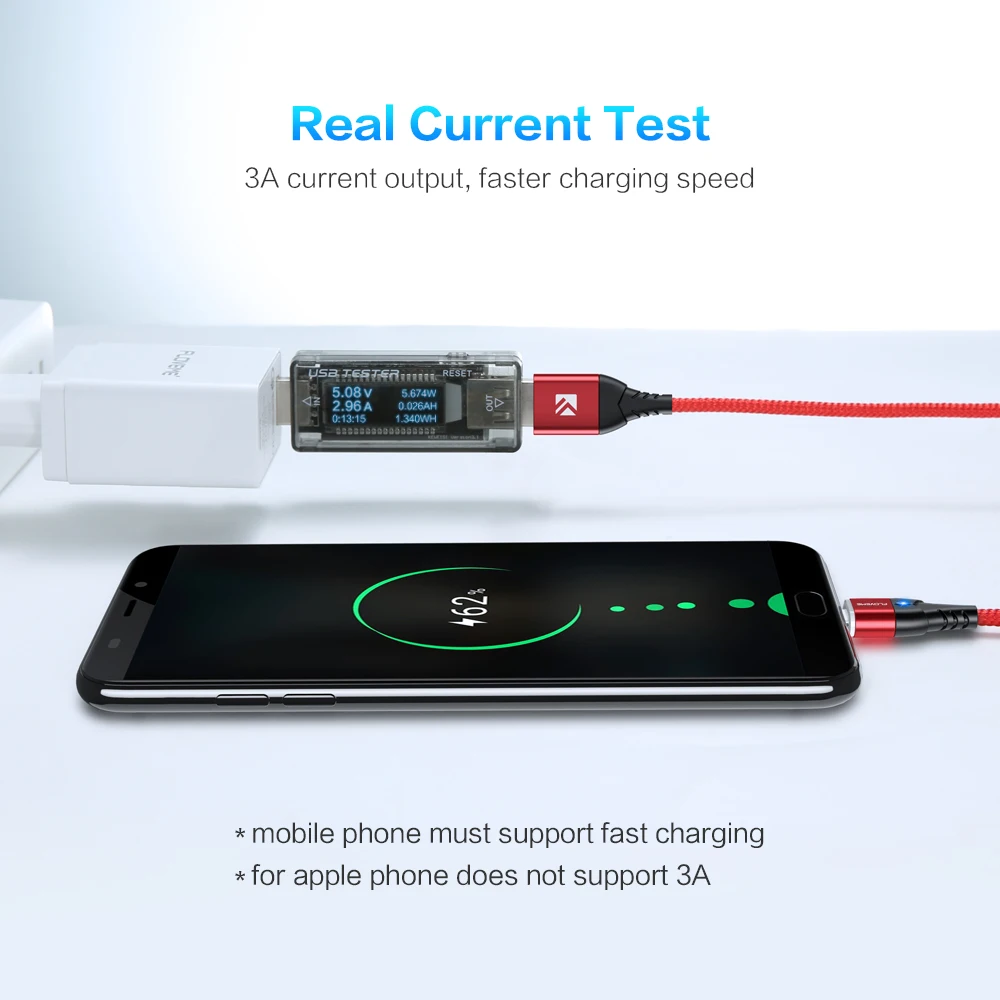 FLOVEME 3A Magnetic Micro USB Cable Type-C Magnet Charger Phone Cable For Xiaomi For iPhone 7 8 Samsung Fast Data Charging Wire