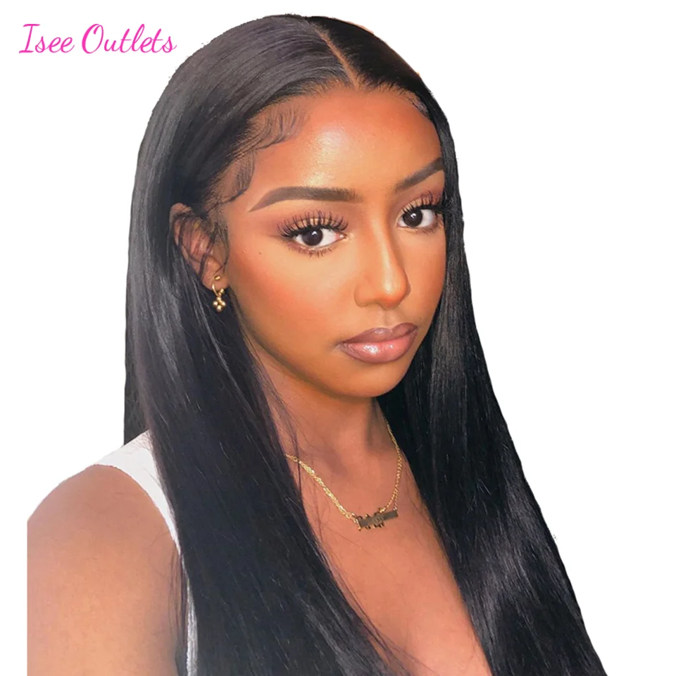 4X4 прямые Синтетические волосы на кружеве застежка парики для Для женщин 13X4X1 al парик малазийские Кружева