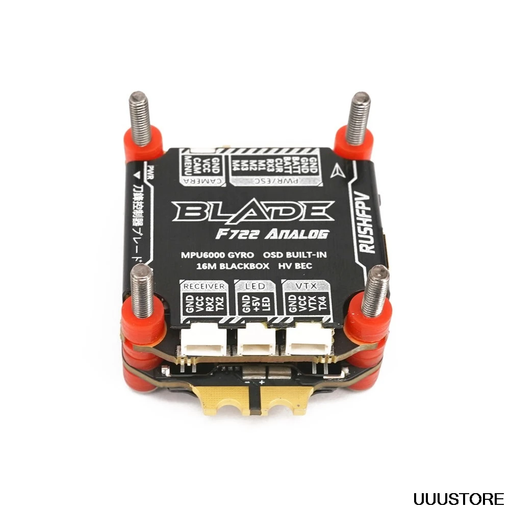 30 5 мм RUSHFPV пик лезвие F722 стек 50A с диагональю экрана 3 6S BLHeli_32 4in1 бесщеточный ESC для