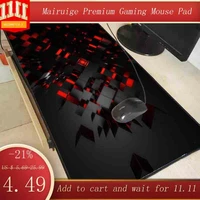 mairuige personality black and red 3d pattern gaming locking edge mouse pad large computer mousepad desk mat for csgo dota