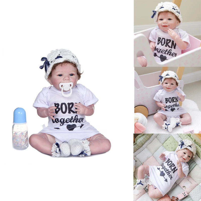 

53cm Realistic Doll Soft Body Vinyl Toddler Babies Lifelike Boy Play Toy Gift 23GD