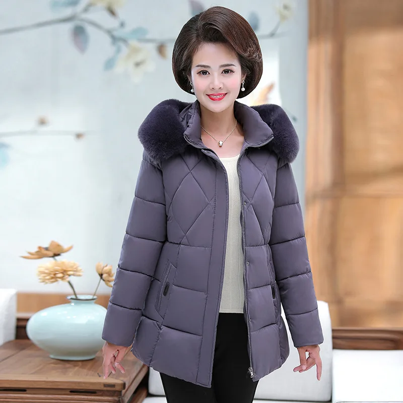 Jacket women new faux fur down coats hooded solid color 2019 zipper cotton-padded warm winter clothes vestidos YYL1903 | Женская одежда